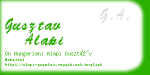 gusztav alapi business card